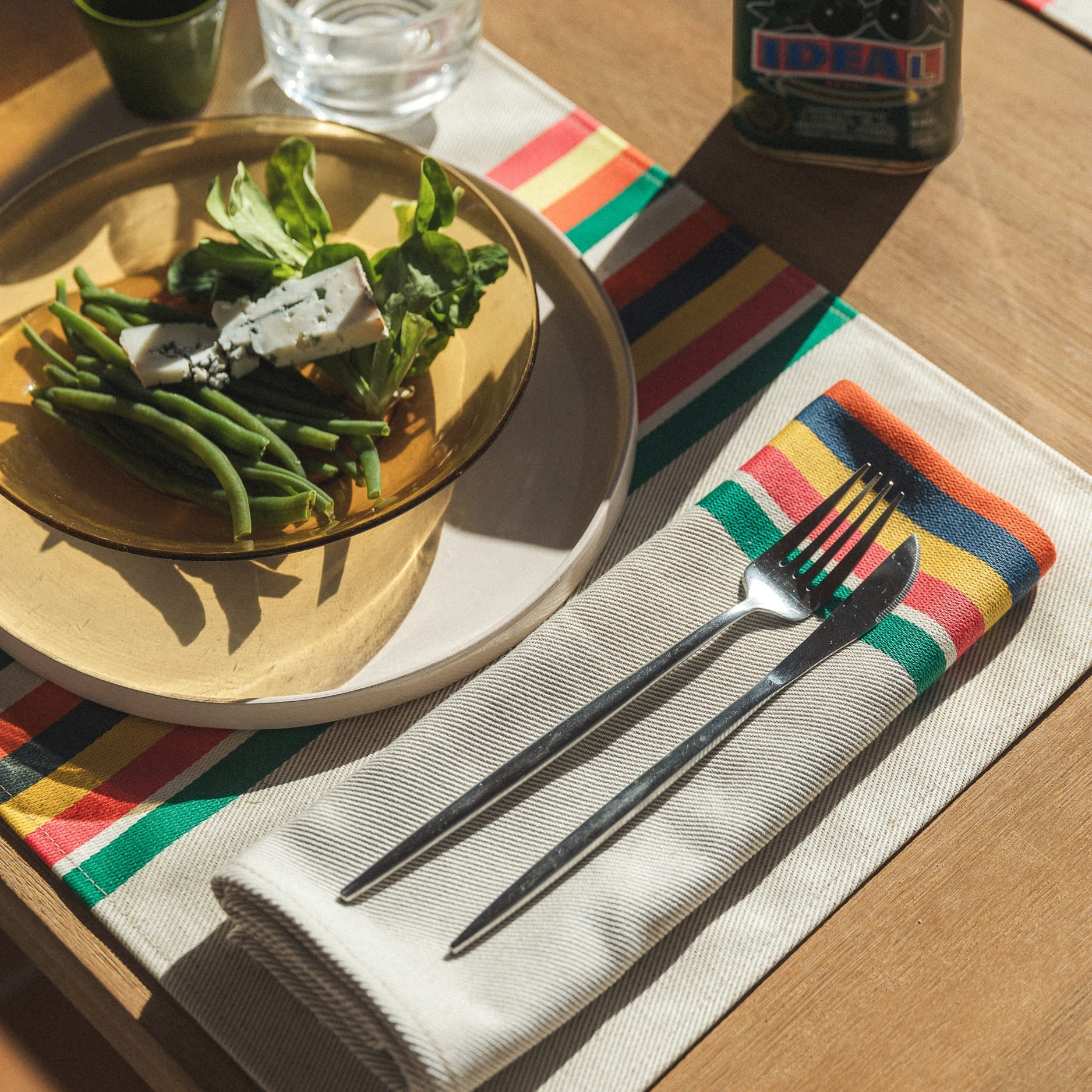 serviette mauleon laurier rose